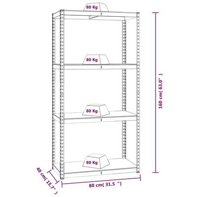 4-LAYER Versatile and Sturdy Storage Shelf