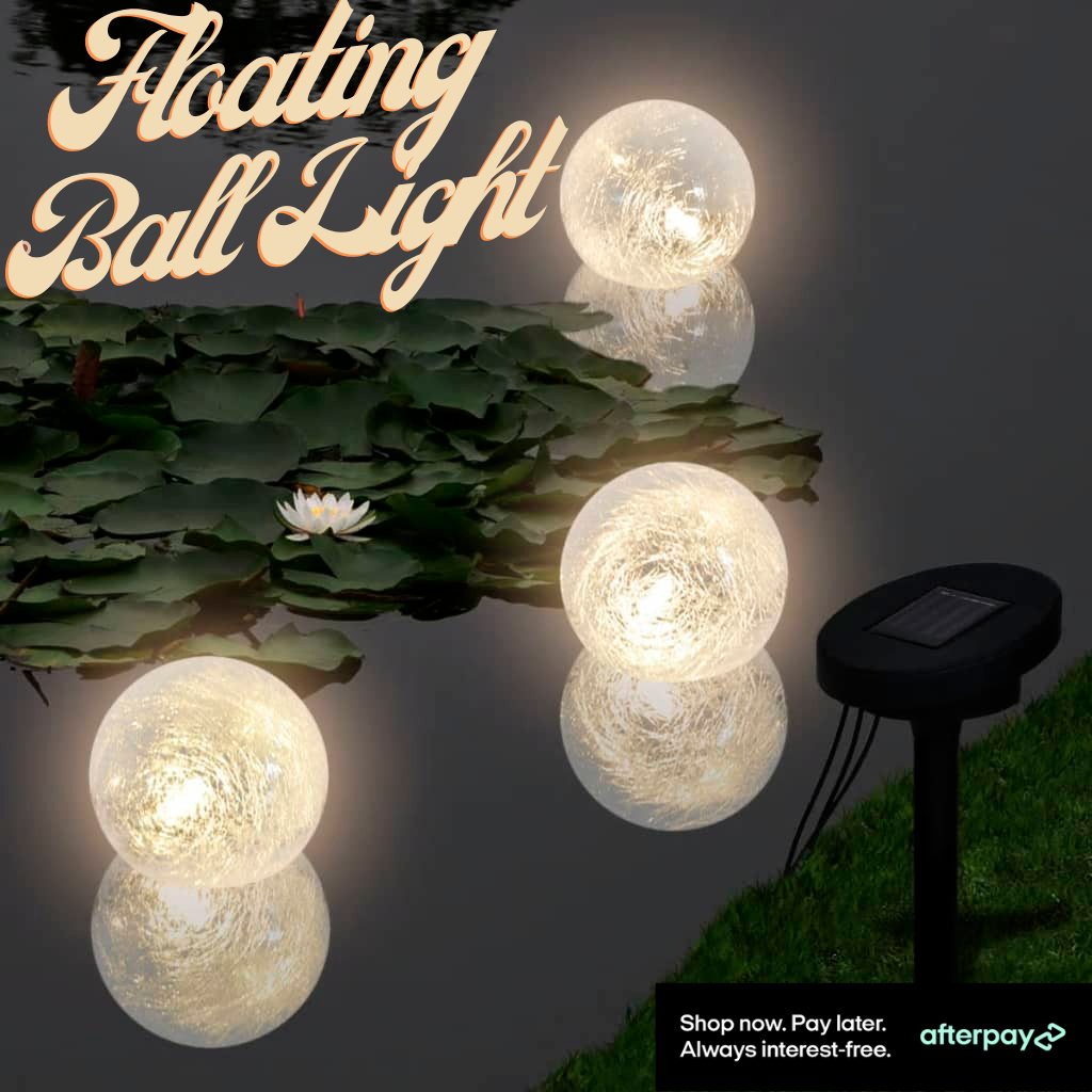 Glowing Ambiance 3 LED Solar Bowl Floating Ball Light for Pools and P