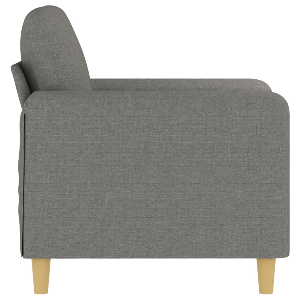 Luxurious Lounging: 60cm Wide Dark Grey Fabric Sofa Chair