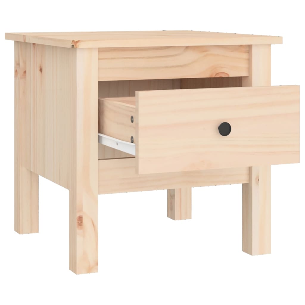 Contemporary Classic: Solid Pine Wood Side Table - 40x40x39 cm