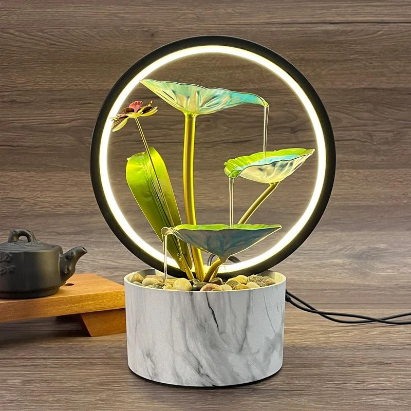 Lotus Indoor TableTop Waterfall