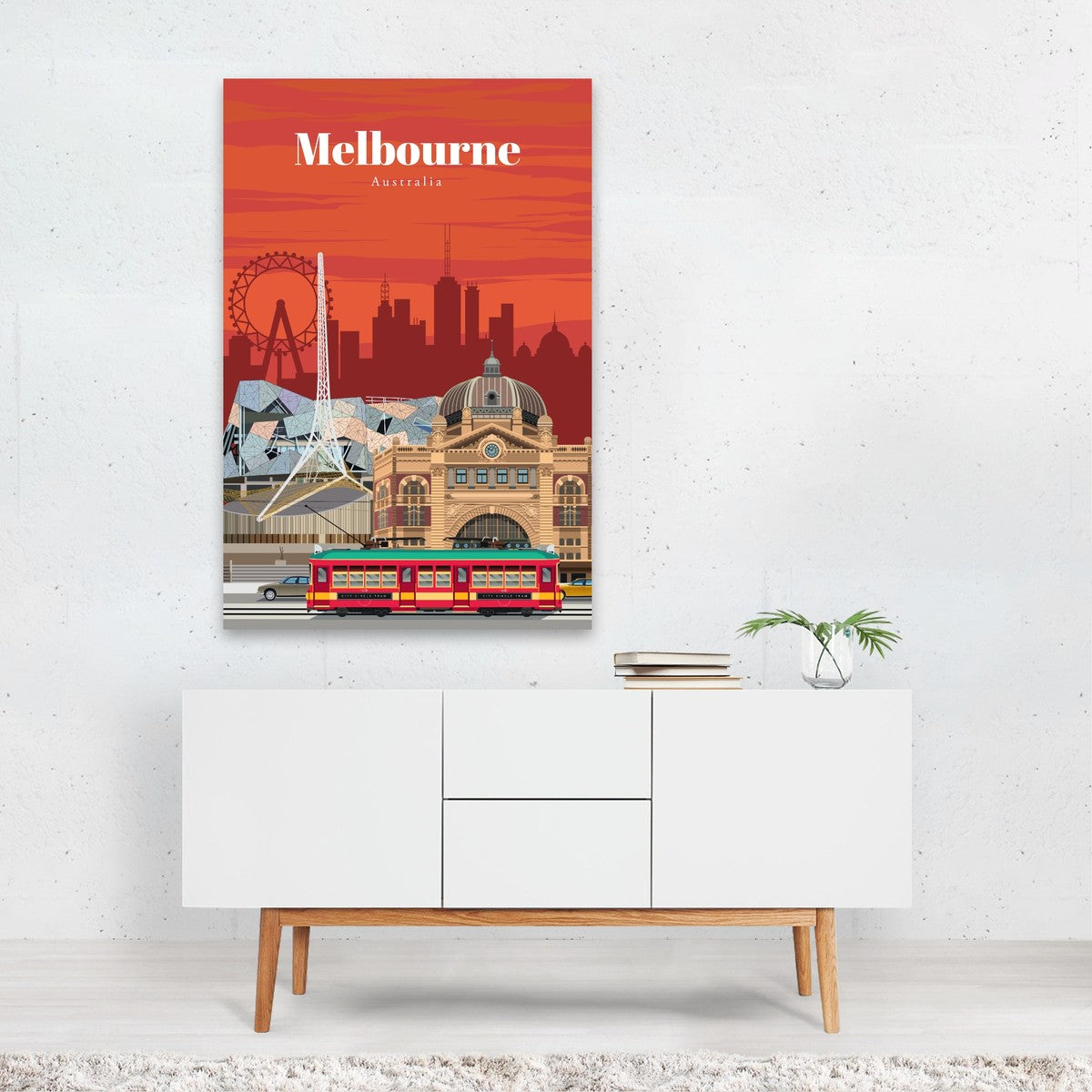 Modern unique city wall art 11 inch x 17 inch