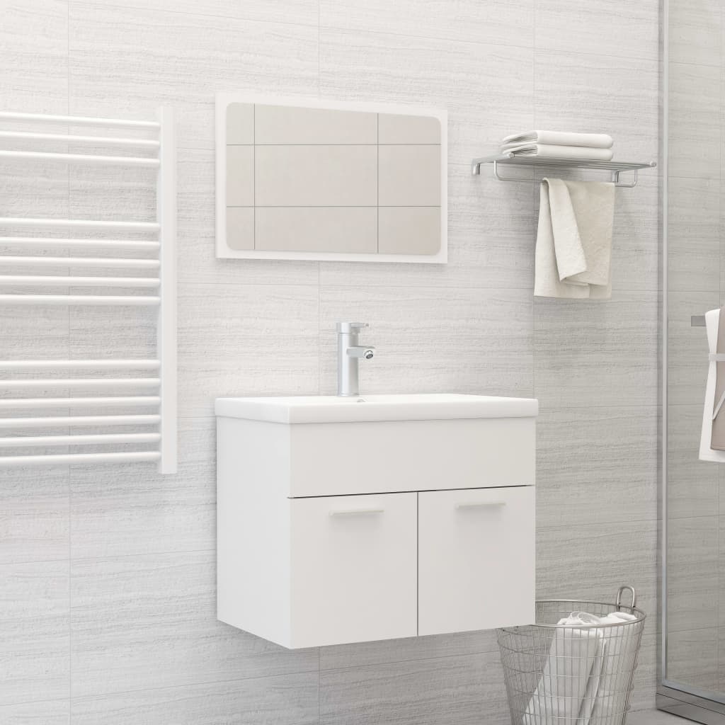 Revamp Your Bathroom: Stylish Grey Engineered Wood Furniture Set