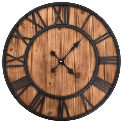 Vintage Wood and Metal Wall Clock