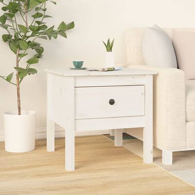 Contemporary Classic: Solid Pine Wood Side Table - 40x40x39 cm